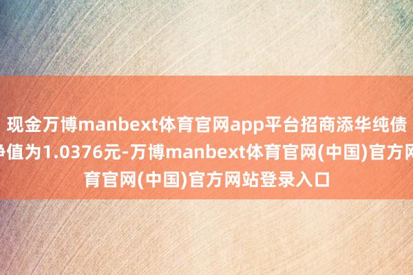 现金万博manbext体育官网app平台招商添华纯债A最新单元净值为1.0376元-万博manbext体育官网(中国)官方网站登录入口
