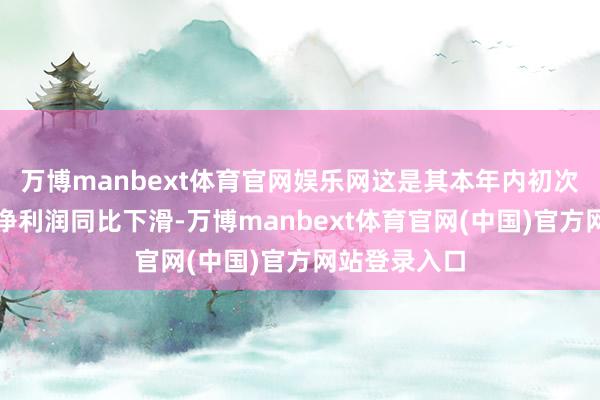 万博manbext体育官网娱乐网这是其本年内初次出现单季度净利润同比下滑-万博manbext体育官网(中国)官方网站登录入口
